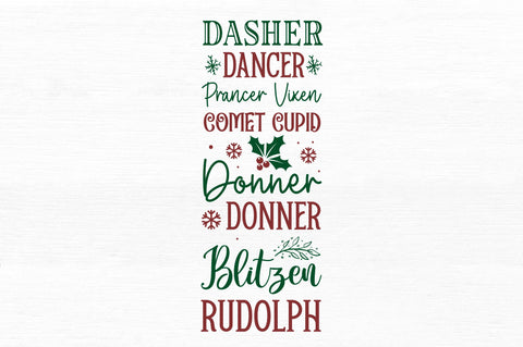 Dasher dancer prancer vixen SVG Design SVG Regulrcrative 