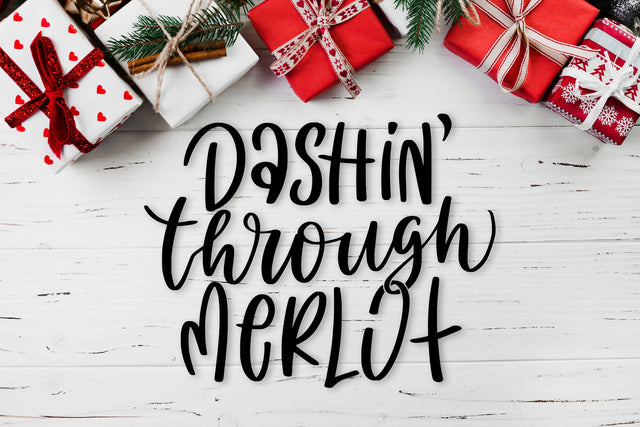 Dashin' Through Merlot SVG Funny Christmas SVG dapiyupi store 