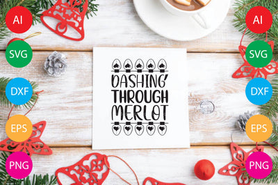 Dashing’ Through Merlot SVG CraftlabSvg29 