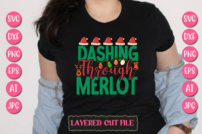 Dashing Through Merlot SVG Cut File SVG Newmockups 