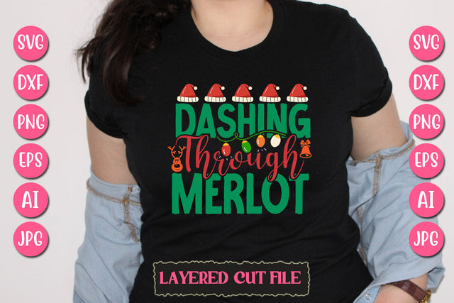 Dashing Through Merlot SVG Cut File SVG Newmockups 