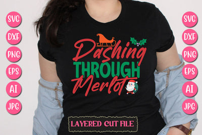 Dashing Through Merlot SVG Cut File SVG Newmockups 