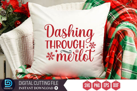 Dashing through merlot SVG, Dashing through merlot SVG DESIGNISTIC 