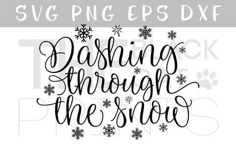 Dashing through the snow | Christmas cut file | Winter SVG TheBlackCatPrints 
