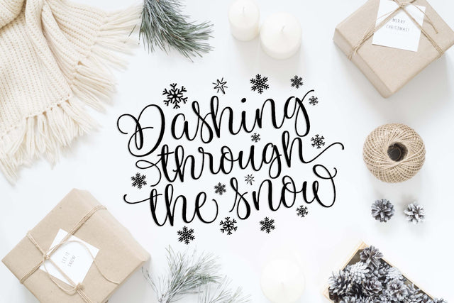 Dashing through the snow | Christmas cut file | Winter SVG TheBlackCatPrints 