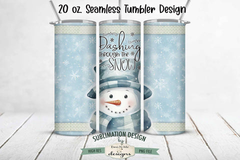 Dashing Through The Snow Seamless Sublimation Tumbler Design Sublimation Ewe-N-Me Designs 
