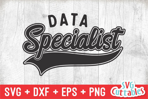 Data Specialist svg - Cut File - School Swoosh - svg - dxf - eps - png - Cut File - Silhouette - Cricut - Digital Download SVG Svg Cuttables 