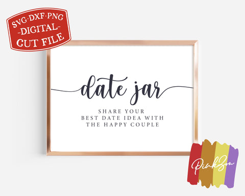 Date Jar SVG Files | Wedding Svg | Date Night Ideas | Bridal Shower Game | Commercial Use | Cricut | Silhouette | Digital Cut Files (1111432157) SVG PinkZou 