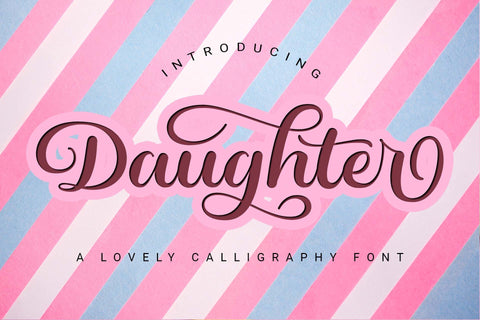 Daughter Font love script 