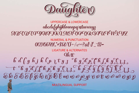 Daughter Font love script 