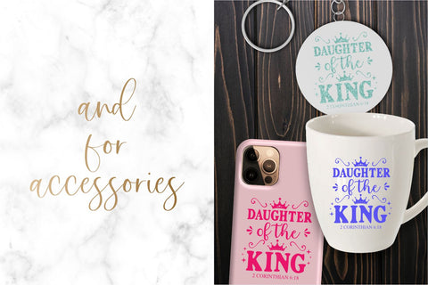 Daughter of a King, Christian SVG, Bible Verse SVG, Empowered Woman, SVG Cut File, Christian Sayings for Women, Motivational SVG, Inspirational SVG, Proverbs, SVG for Shirts, Spiritual SVG, SVG Cut File, Religious SVG, Scripture SVG SVG KatineDesign 