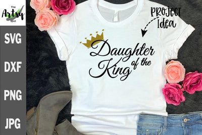 Daughter of the King svg - Straighten my crown - Christian quote SVG The Artsy Spot 