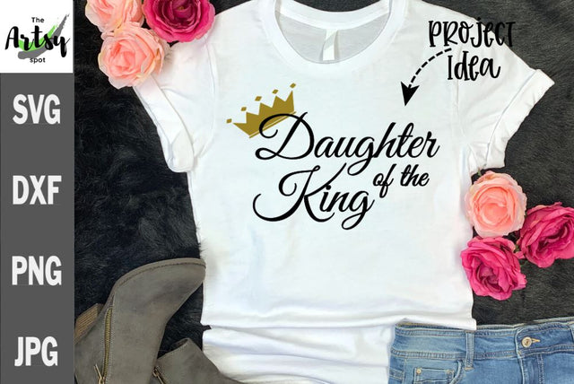Daughter of the King svg - Straighten my crown - Christian quote SVG The Artsy Spot 