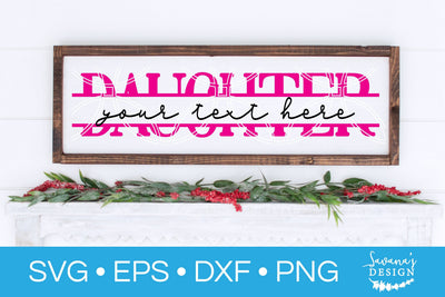 Daughter Split Monogram SVG SVG SavanasDesign 