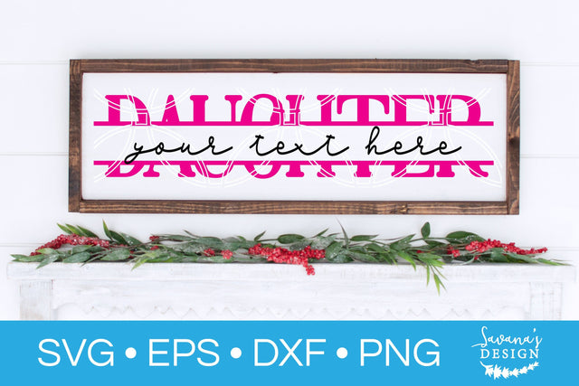 Daughter Split Monogram SVG SVG SavanasDesign 