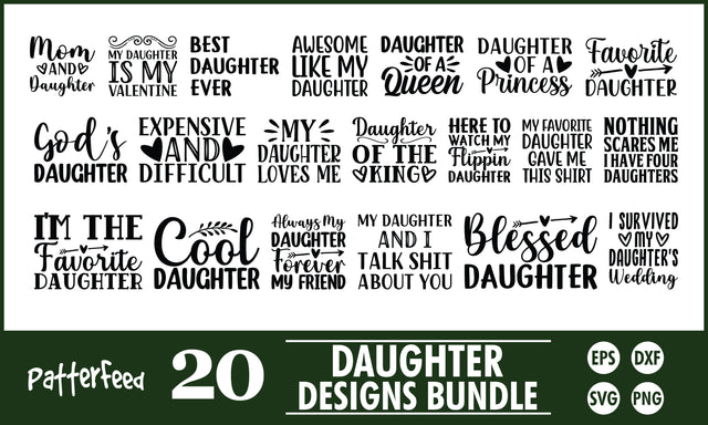 Daughter SVG Designs Bundle SVG PatternFeed8 