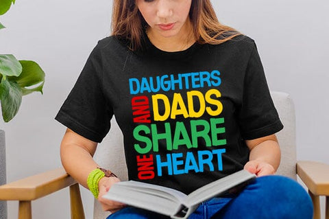 Daughters And Dads Share One Heart,Dad svg,Father-s day shirt,png file SVG BB Type Studios 