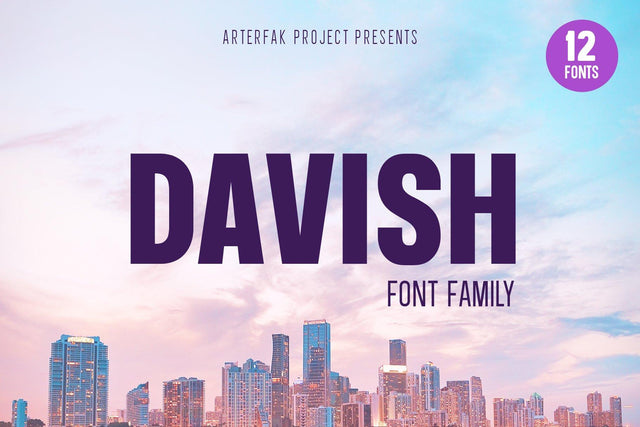 Davish Font Family Font Arterfak Project 