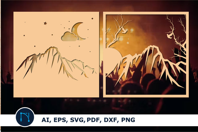 Day and Night Mountain Wall Decor SVG SVG MD JOYNAL ABDIN 