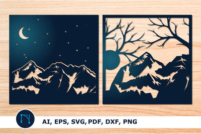 Day and Night Mountain Wall Decor SVG SVG MD JOYNAL ABDIN 