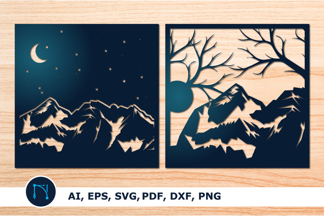 Day and Night Mountain Wall Decor SVG SVG MD JOYNAL ABDIN 