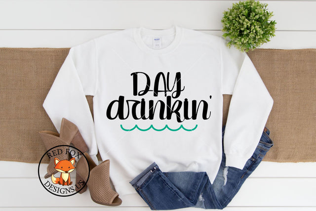Day Drinkin SVG | Summer Cut Files | River Lake SVG File SVG RedFoxDesignsUS 