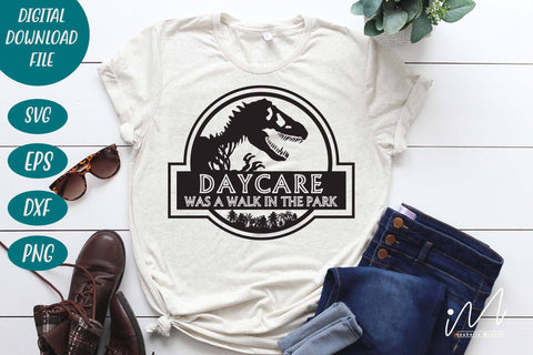 Daycare was a walk in the park svg, Daycare t shirt svg, first day of school svg,Daycare cricut, Jurassic park svg SVG Isabella Machell 