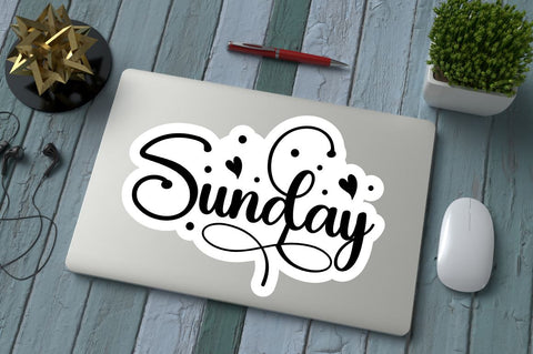 Days Of The Week Script Sublimation Stickers Bundle Sublimation Regulrcrative 