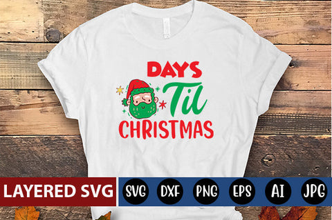 days til Christmas SVG cute file SVG Blessedprint 