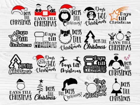 Days till Christmas | Cricut and Silhouette cut files | Christmas svg bundle | Funny christmas quotes | Card making | T shirt designs svg SVG TonisArtStudio 