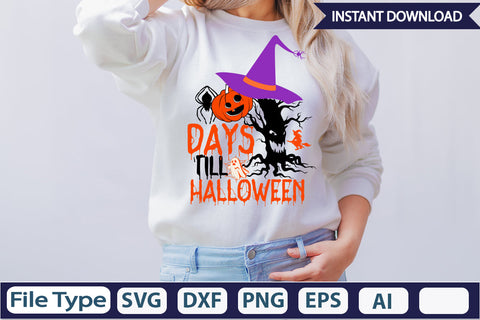 Days Till Halloween SVG Cut File SVGs,Quotes and Sayings,Food & Drink,On Sale, Print & Cut SVG DesignPlante 503 
