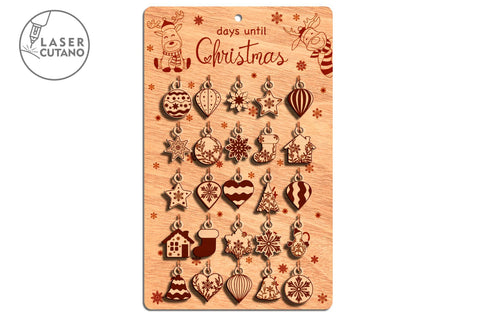 Days Until Christmas CALENDAR SVG LaserCutano 