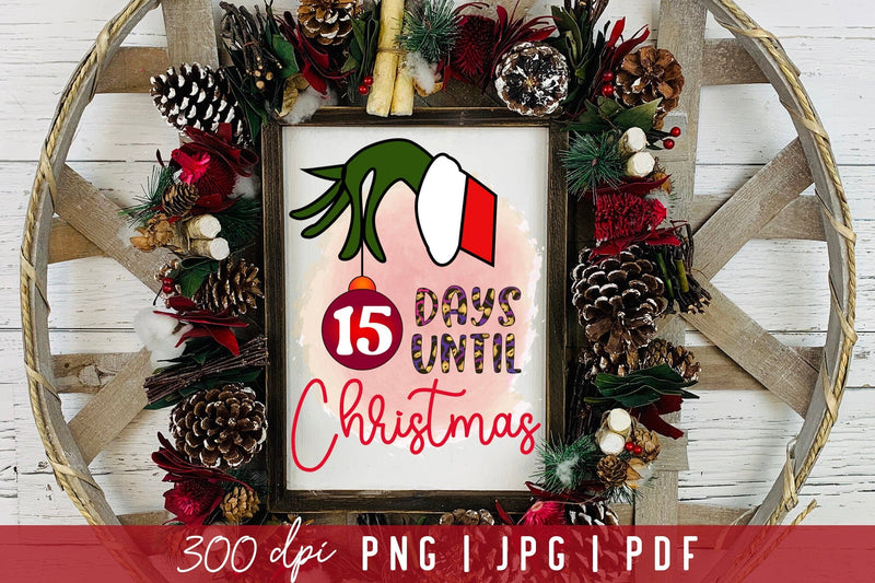 Days Until Christmas PNG Sublimation Design Sublimation CraftLabSVG 