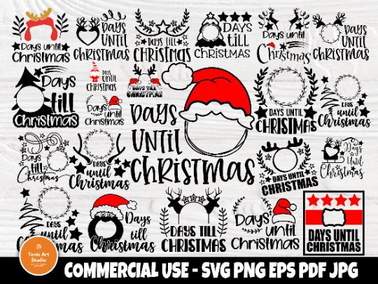 Days Until Christmas SVG Bundle, Svg Cut Files SVG TonisArtStudio 