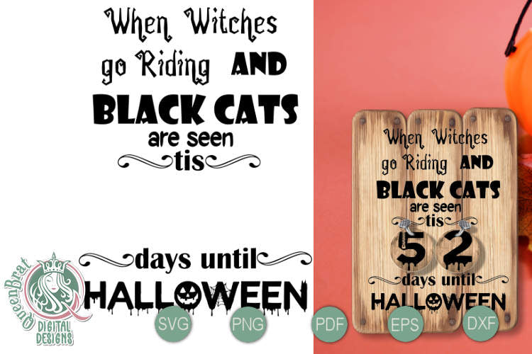 Days Until Halloween SVG SVG QueenBrat Digital Designs 