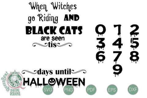 Days Until Halloween SVG SVG QueenBrat Digital Designs 