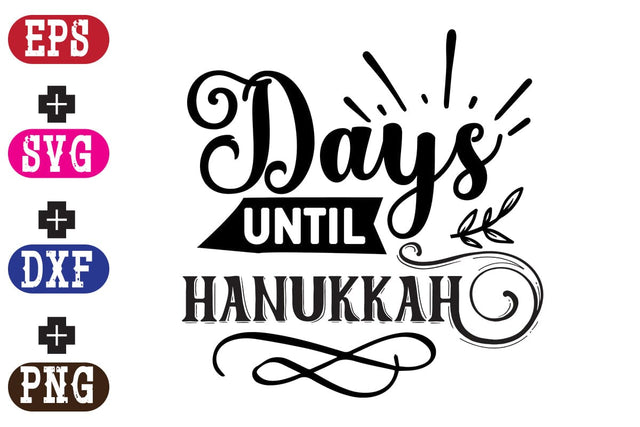 Days Until Hanukkah SVG Nurstore 