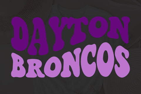 Dayton Broncos svg, wavy style svg, EPS PNG Cricut Instant Download SVG Fauz 
