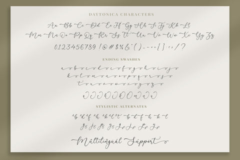 Daytonica - Modern Script font Font Timur type 