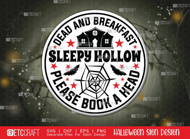 Dead And Breakfast SVG Cut File | Halloween Svg | Sleepy Hollow Svg | Halloween Rustic Home And Modern Svg | Halloween Decor Svg | Farmhouse Decor Svg | Halloween Sign Svg | Halloween Wood Sign Design SVG ETC Craft 