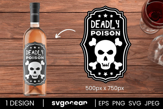 Deadly Poison Bottle Labels Svg SVG SvgOcean 
