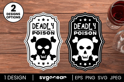 Deadly Poison Bottle Labels Svg SVG SvgOcean 