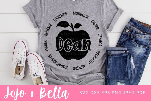 Dean Svg, Teacher Svg, Back to School Svg, Svg, School Svg, Shirt svg, Teacher, Svg Designs For Cricut, Sublimation Designs Downloads SVG Jojo&Bella 