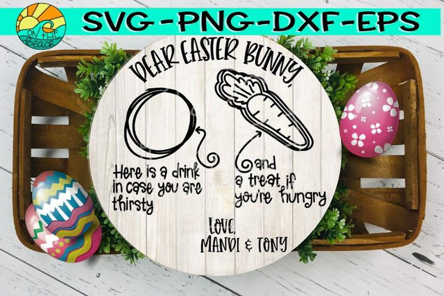 Dear Bunny Tray - SVG - DXF - EPS - PNG SVG On the Beach Boutique 