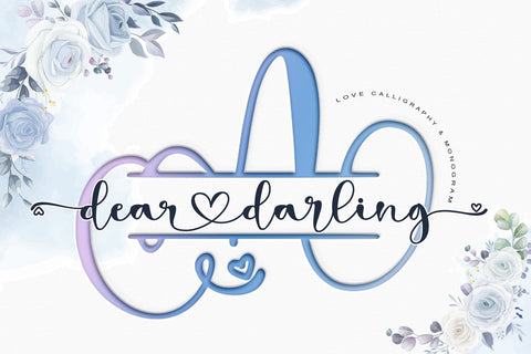 dear darling (With Monogram) Font Letterara 