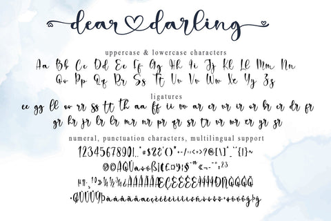 dear darling (With Monogram) Font Letterara 