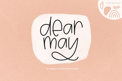 Dear May - Fun Font with Doodles! Font KA Designs 