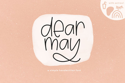 Dear May - Fun Font with Doodles! Font KA Designs 