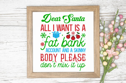 Dear santa all i want is SVG Design SVG Regulrcrative 