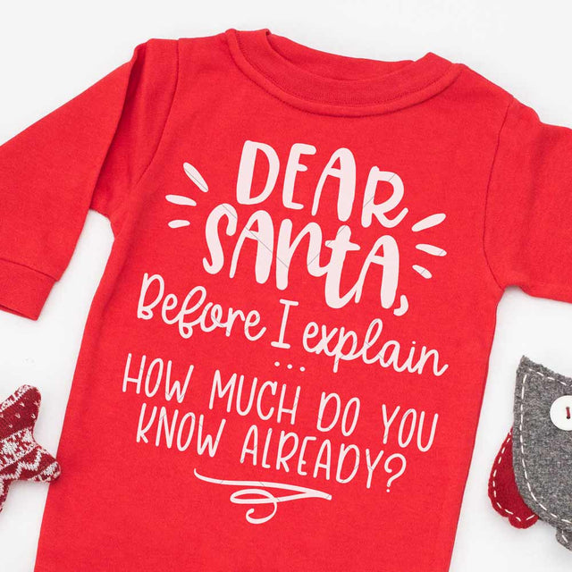 Dear Santa, before I explain ... what do you know already - funny Christmas SVG for Shirt SVG Chameleon Cuttables 